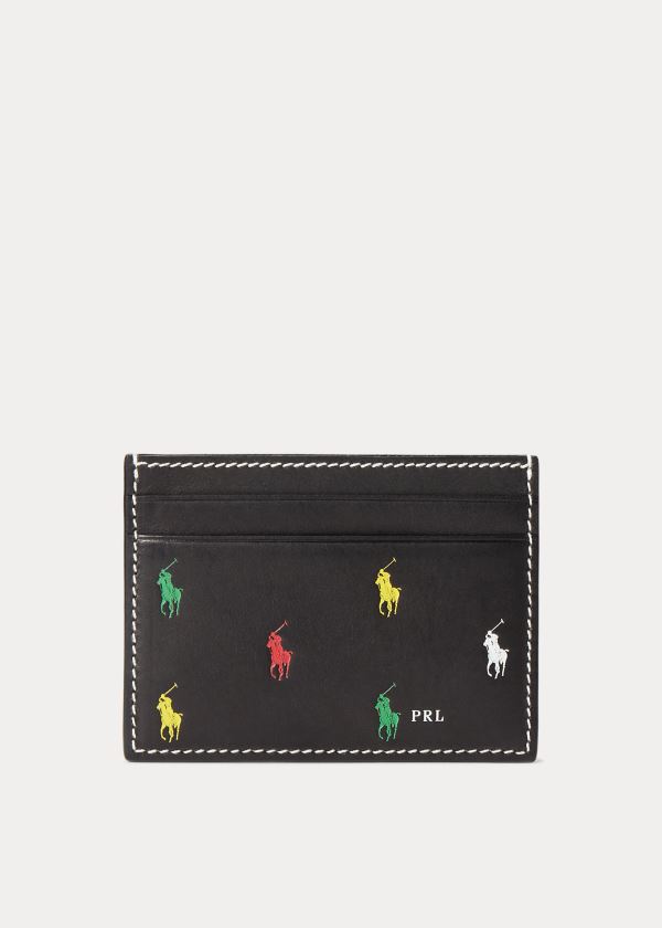 Women's Polo Ralph Lauren Leather Pony Card Holder | 274180YPI